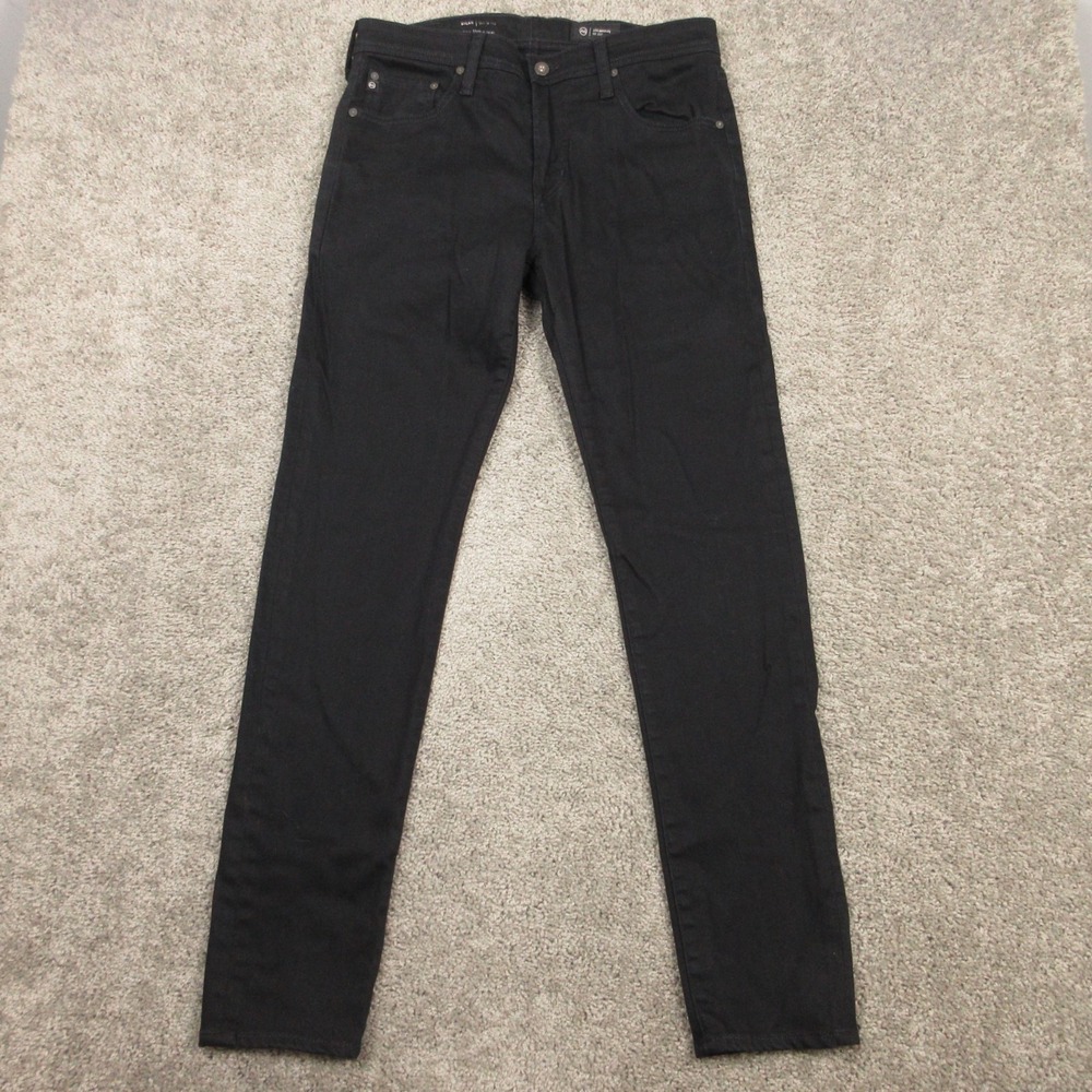 AG Adriano Goldschmied Jeans Mens 33x32 Black Dylan Slim Skinny USA Denim Pants